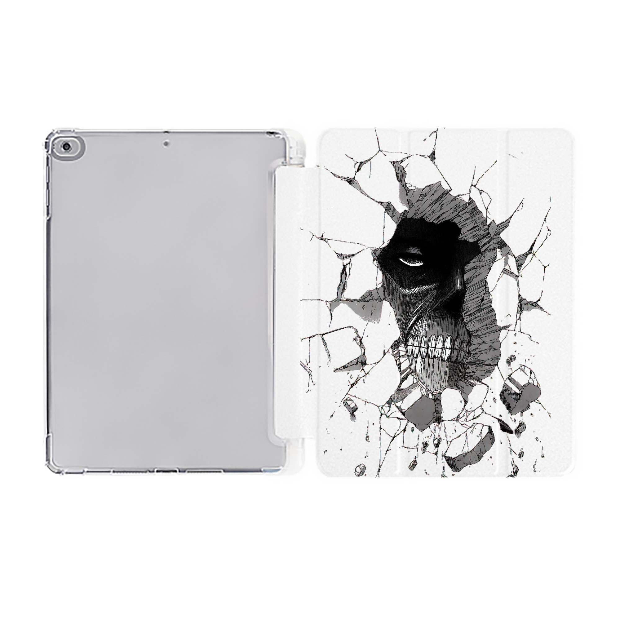 （画像用） 進撃の巨人 Attack on Titan IPad ケース ペン収納付き 三つ折りスタンド PUレザー×シリコン 対応機種9.5/10.5/10.9インチ